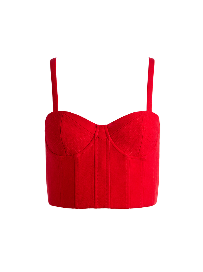 ADARA BUSTIER TOP - PERFECT RUBY image 5 - Alice And Olivia
