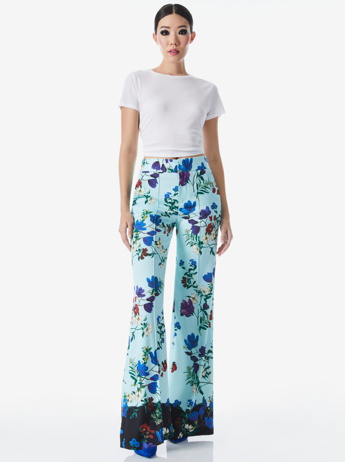 DYLAN HIGH WAISTED WIDE LEG PANT - BEAUTIFUL BLOOMS LG JULEP image 1 - ALICE + OLIVIA