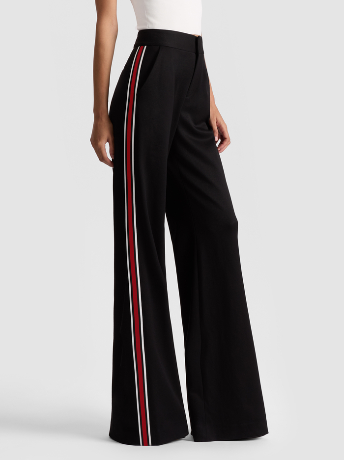 DYLAN PANT WITH SIDE STRIPE - BLACK - Alice And Olivia