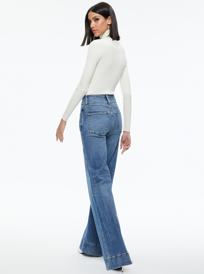 SENAIDA CROPPED MOCK NECK PULLOVER - SOFT WHITE image 1 - Alice And Olivia