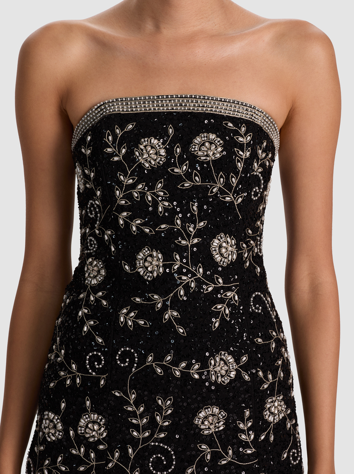 KATIA EMBELLISHED MINI GOWN - BLACK/WHITE image 2 - Alice And Olivia