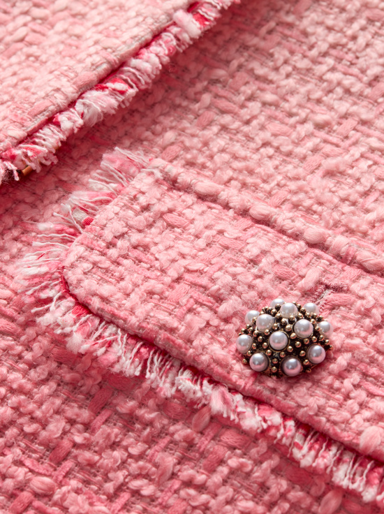 ASCENDANT OMBRE ENGLISH ROSE-DUMONT EMBELLISHED TWEED JACKET