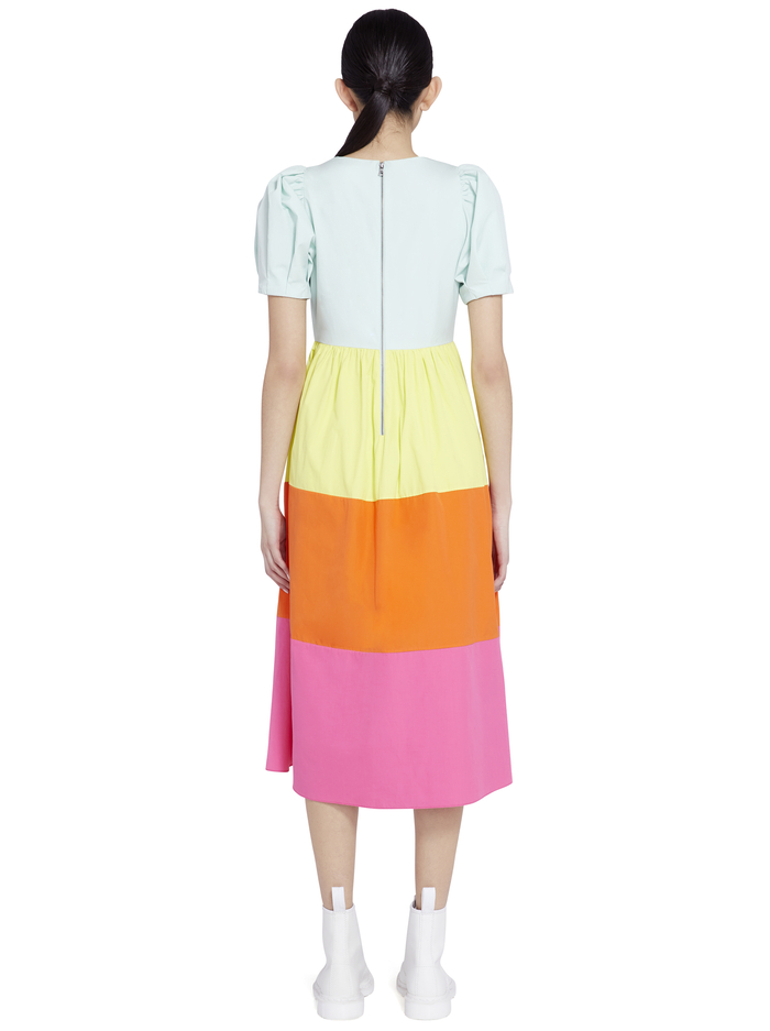 LINNIE PUFF SLEEVE MIDI DRESS - MULTI image 3 - Alice And Olivia