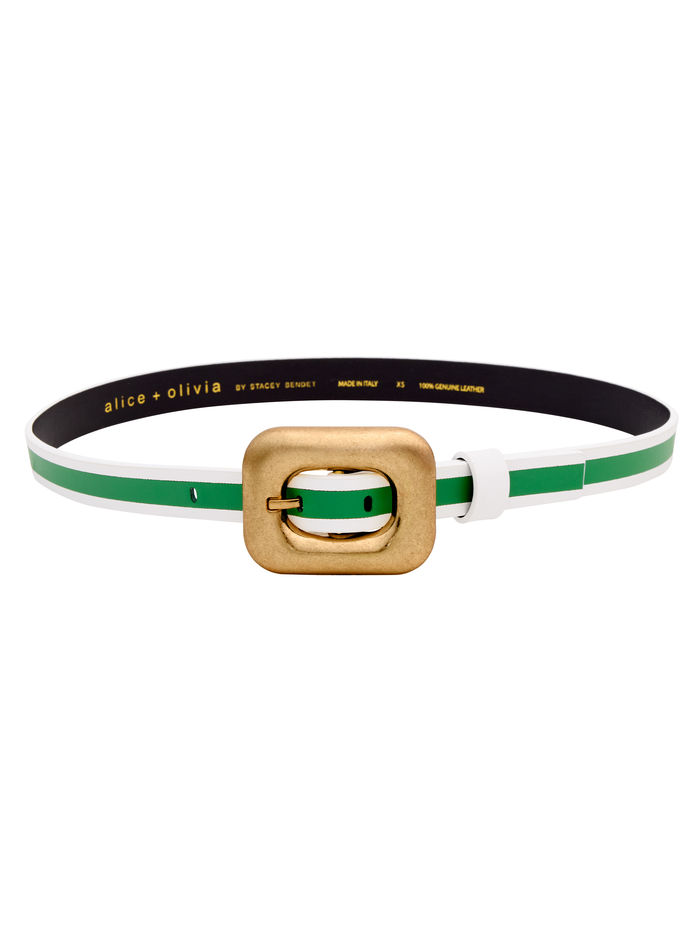 LETTY BELT - OFF WHITE/GREEN APPLE image 4 - ALICE + OLIVIA