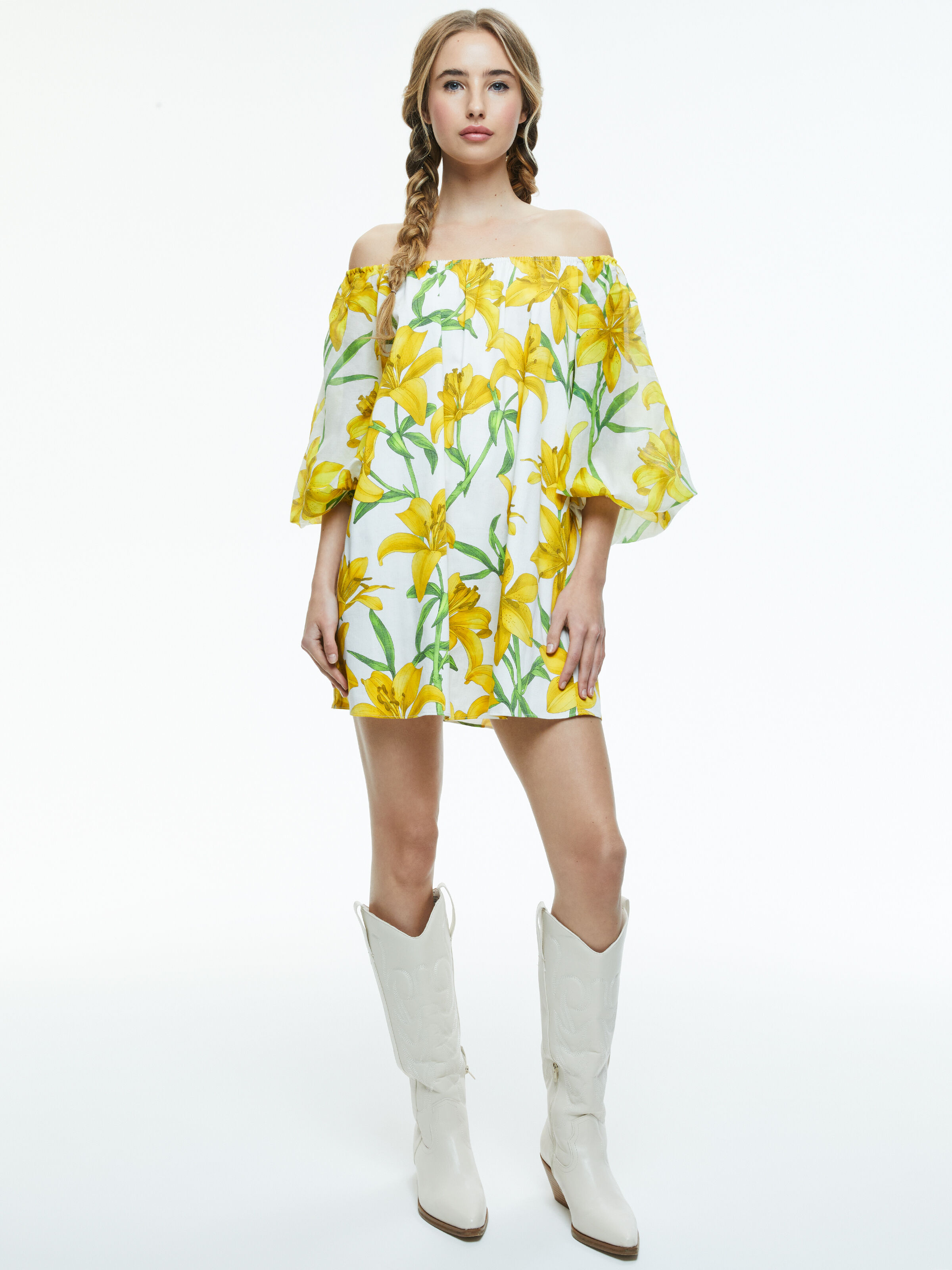 Alice and olivia off the shoulder dress deals