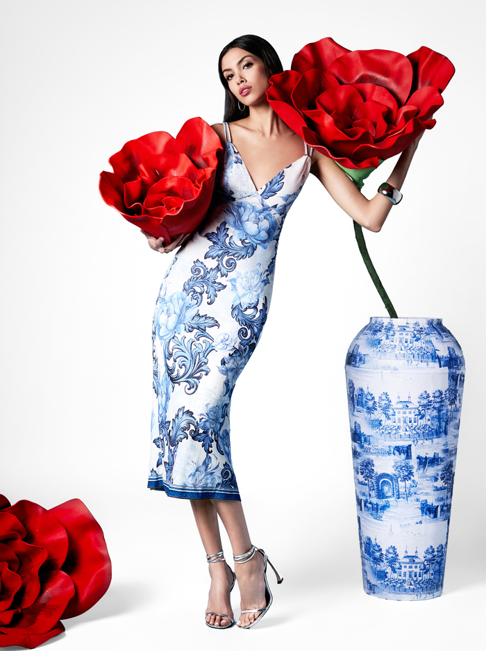 KIRO SLIP DRESS - SCROLL SYMPHONY image 6 - ALICE + OLIVIA