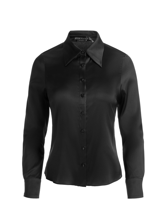 WILLA SILK BLOUSE - BLACK image 5 - ALICE + OLIVIA