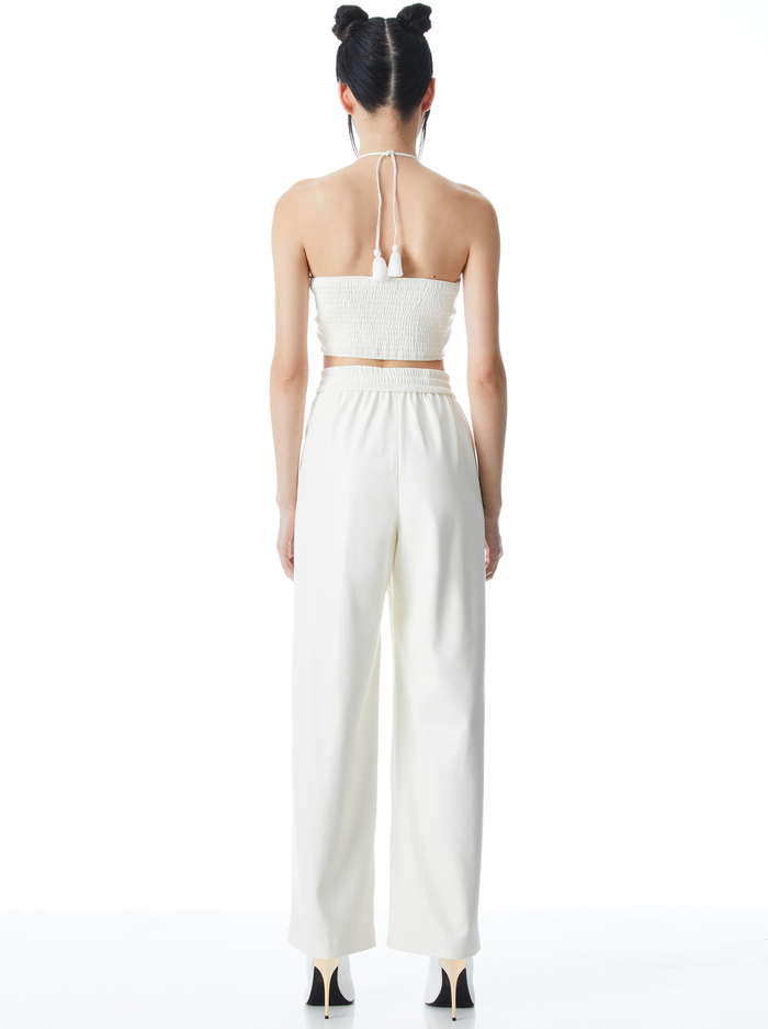 BENNY BAGGY PULL UP PANT - SOFT WHITE image 1 - Alice And Olivia