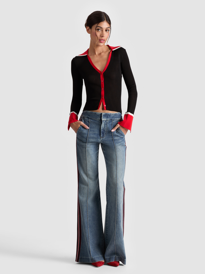 NEALIE CARDIGAN - BLACK/MULTI image 1 - Alice And Olivia