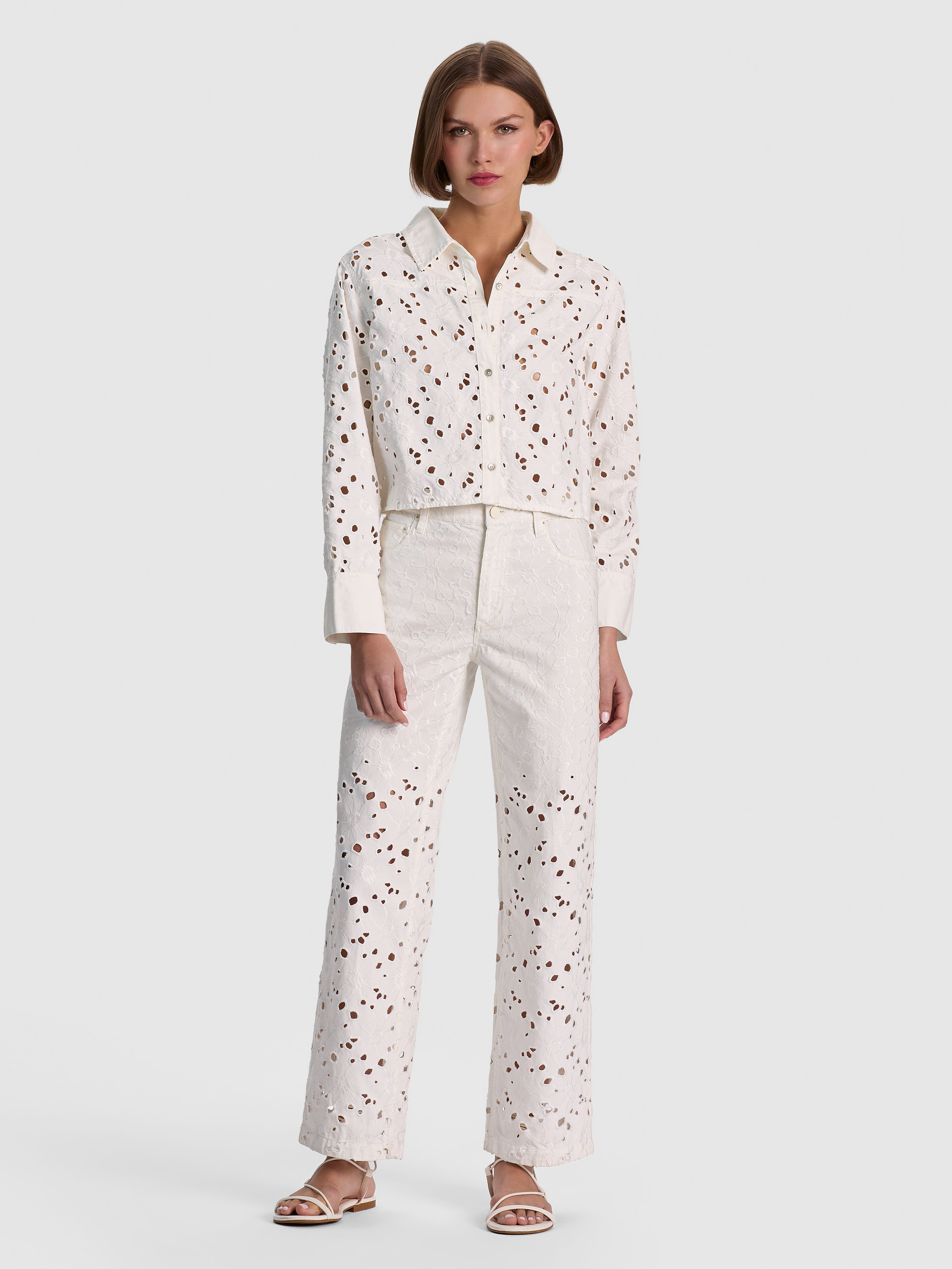 モカモカ　ALICE IN MENSWEAR JOSEPHINE BLOUSE in MOCHA | ALICE + OLIVIA