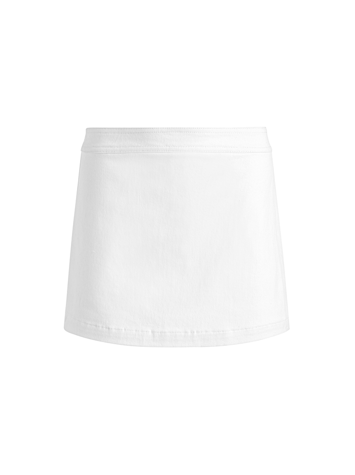 LAKELYN DENIM SKORT - OFF WHITE image 5 - Alice And Olivia