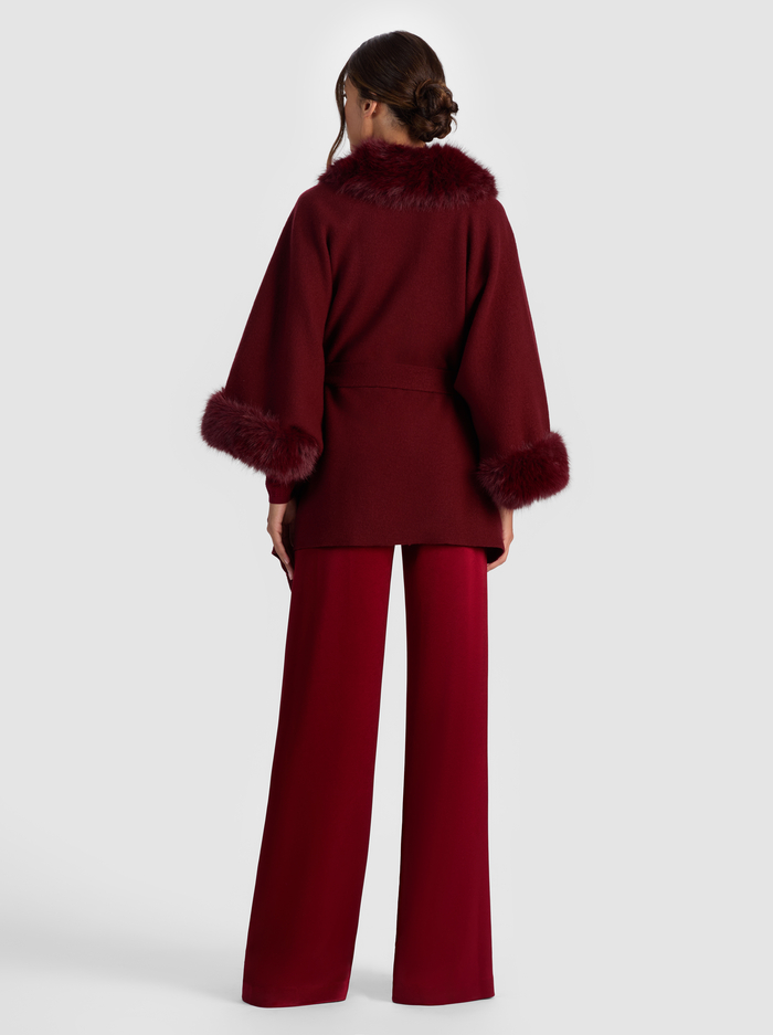 JOANNE SWEATER COAT - OXBLOOD image 2 - Alice And Olivia