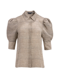 WILLA SCRUNCH SLEEVE TOP - AFTERGLOW PLAID