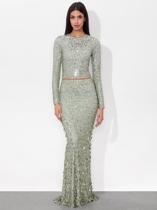 SEA SPRAY-DELAINA EMBELLISHED TOP