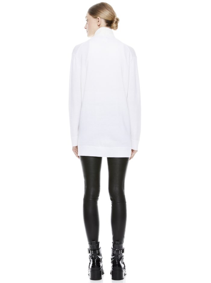 BRADFORD STACE FACE GRANDPA CARDIGAN - SOFT WHITE/MULTI image 2 - Alice And Olivia