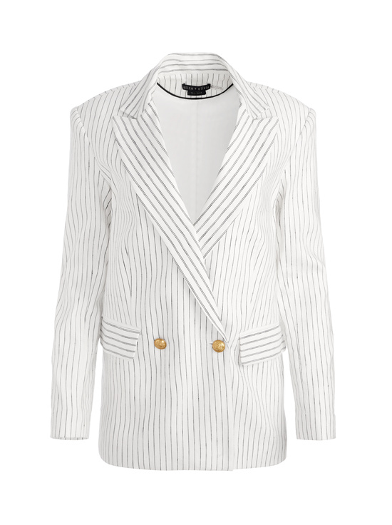 OFF WHITE/BLACK-ARIAS DOUBLE BREASTED BLAZER