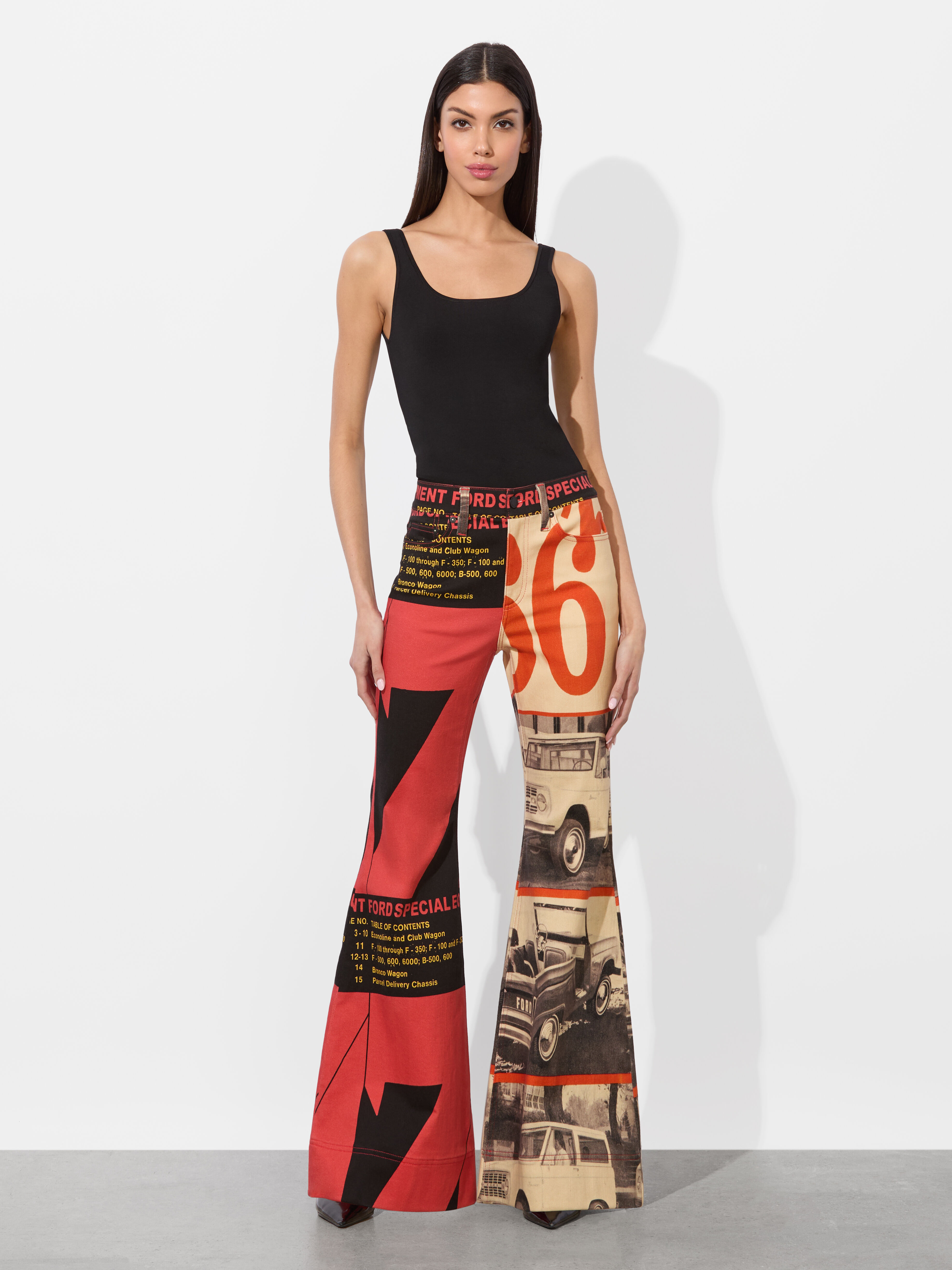 Weezy Crop Jean In Pink Bloom | Alice + Olivia