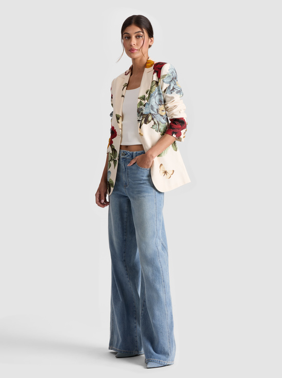 PROVENCE FLORAL LG-BREANN PRINTED LINEN BLAZER