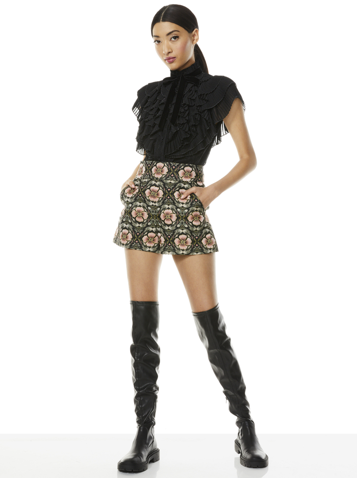 DONALD HIGH WAIST SHORT - PROMISE FLORAL image 2 - Alice And Olivia