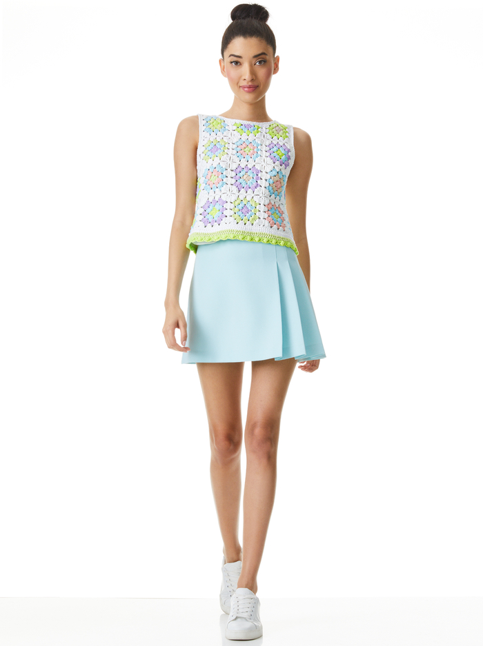 REVA MEDALLION CROCHET SHELL - MULTI image 4 - ALICE + OLIVIA