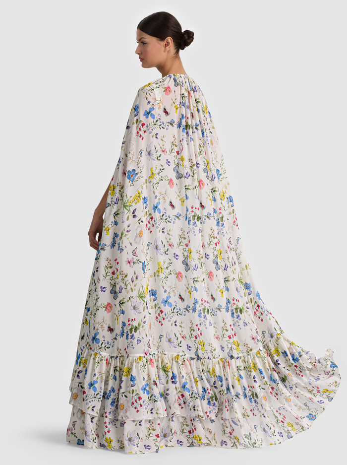 ROYA MAXI CAPE - TWISTING VINES OFF WHITE image 2 - ALICE + OLIVIA