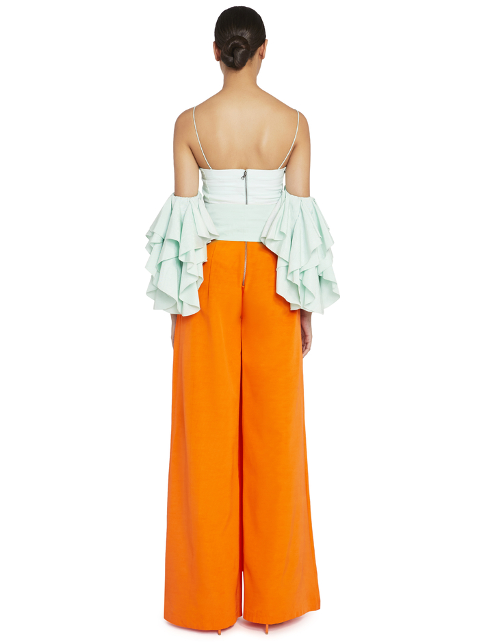 NAKIA COLD SHOULDER CROP TOP - MINT image 1 - Alice And Olivia