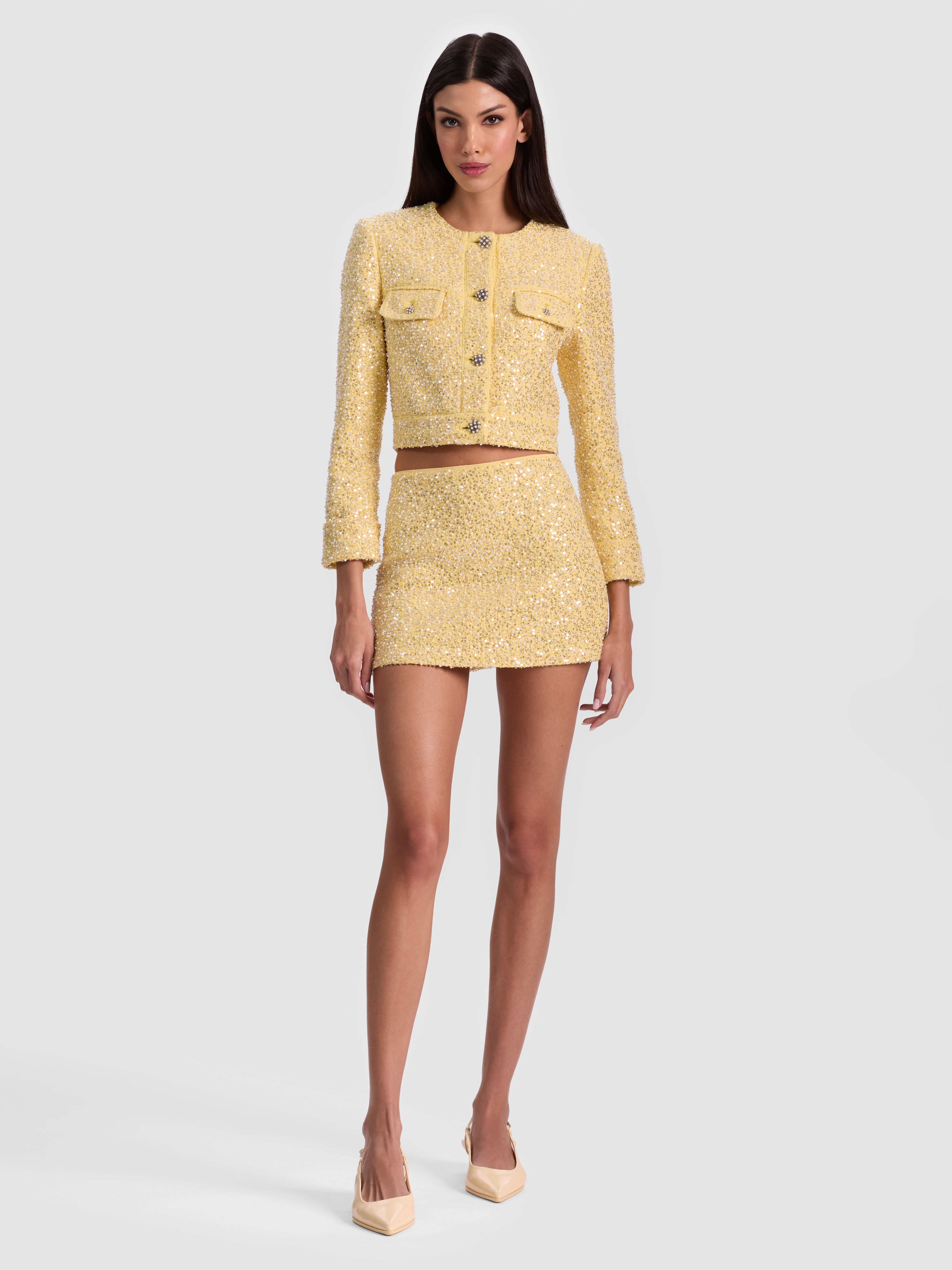 KIDMAN JACKET in PEARL BLUSH | ALICE + OLIVIA