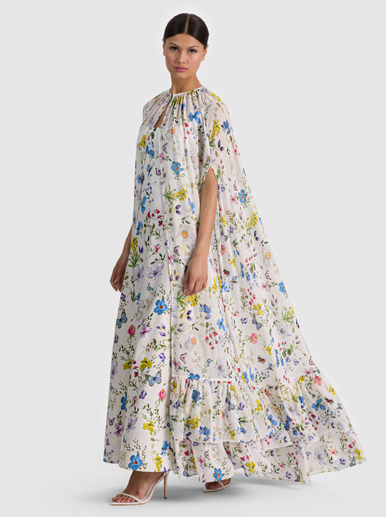 TWISTING VINES OFF WHITE-ROYA MAXI CAPE