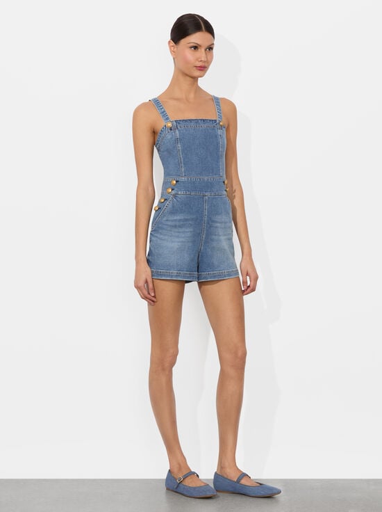 LIVIA VINTAGE BLUE-VITA DENIM ROMPER