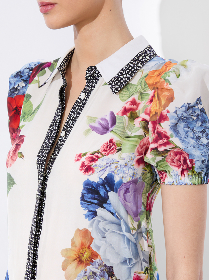 CLAIRE MINI DRESS - GARDEN BRUNCH OFF WHITE image 4 - Alice And Olivia