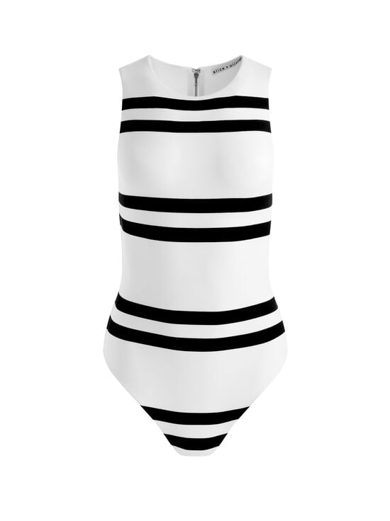 PADDLEBOARD STRIPE ECRU/BLACK-ROTHY BODYSUIT