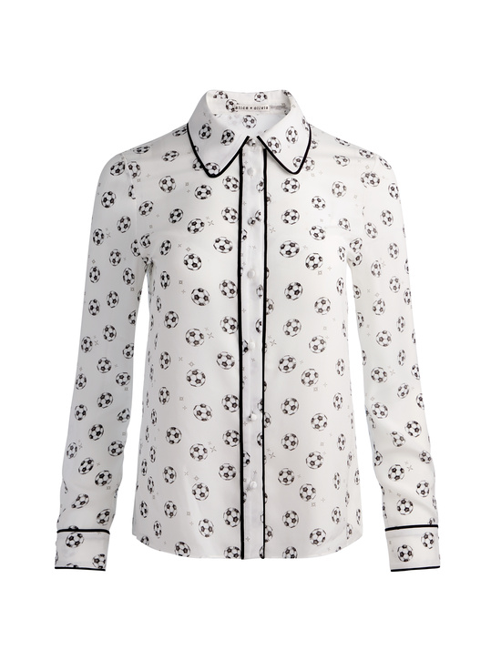 GO FOR GOLD OFF WHITE-WILLA SILK BLOUSE