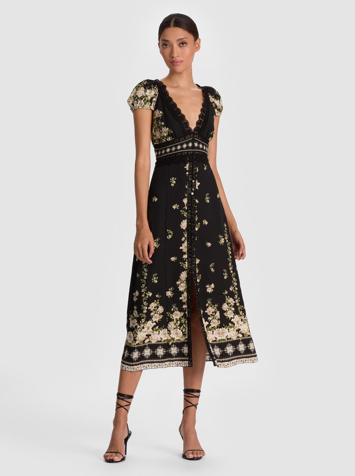 ROSE MIDI DRESS - FREE FALLING - Alice And Olivia