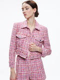 CHLOE TWEED CROPPED JACKET - CANDY MULTI