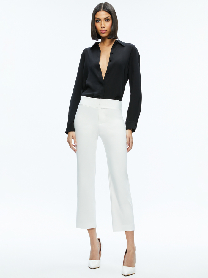 STACEY LOW RISE KICK FLARE PANT - OFF WHITE image 2 - Alice And Olivia
