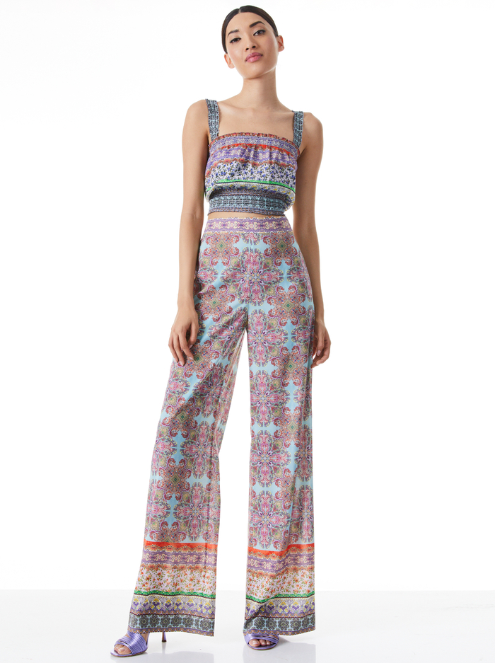 ELMA HIGH WAISTED WIDE LEG PANT - RITZY image 2 - Alice And Olivia
