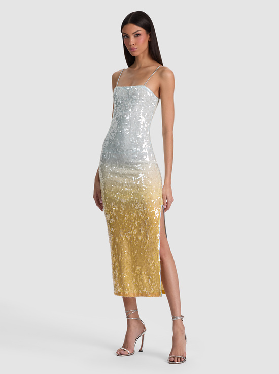 CLEAR SKIES-FIFI SEQUIN MIDI DRESS
