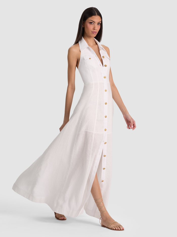 KENDALL LINEN MAXI DRESS - OFF WHITE image 5 - ALICE + OLIVIA
