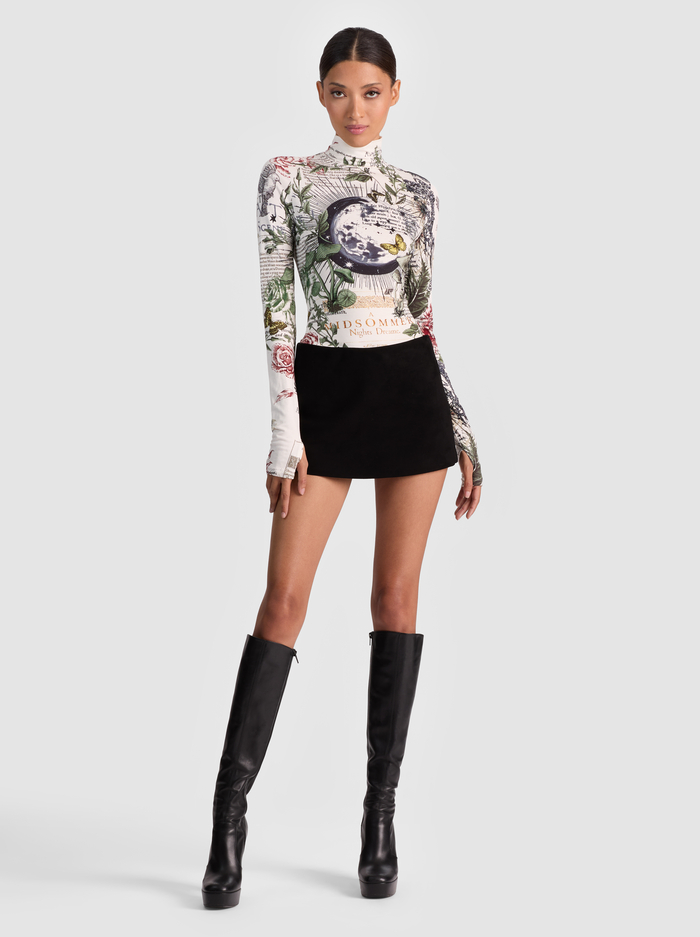 DELAINA TURTLENECK TOP - DREAMSCAPE MOON VANILLA image 1 - Alice And Olivia