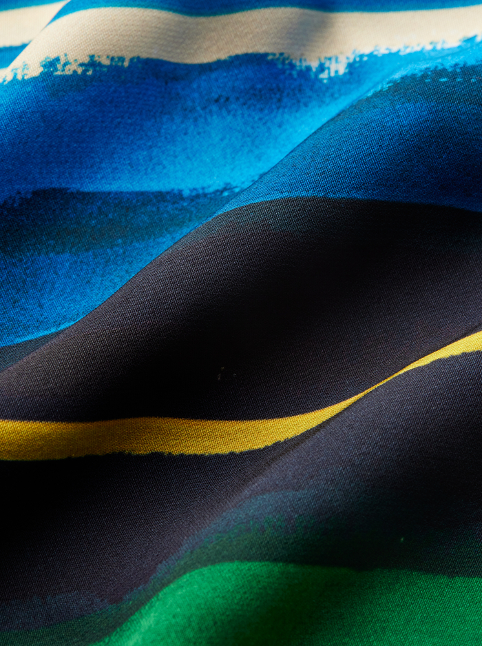 HANNON TIE FRONT BLOUSE - RAINBOW REEF image 1 - Alice And Olivia