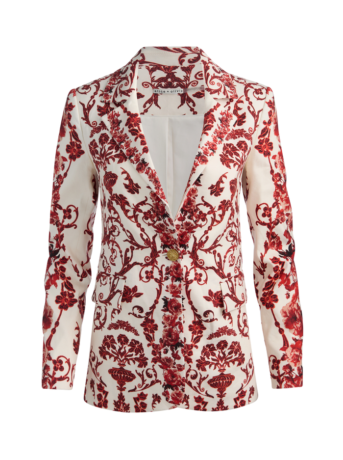 MACEY LINEN FITTED BLAZER - WINDING ROAD image 5 - ALICE + OLIVIA