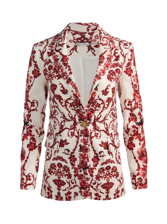 WINDING ROAD-MACEY LINEN FITTED BLAZER