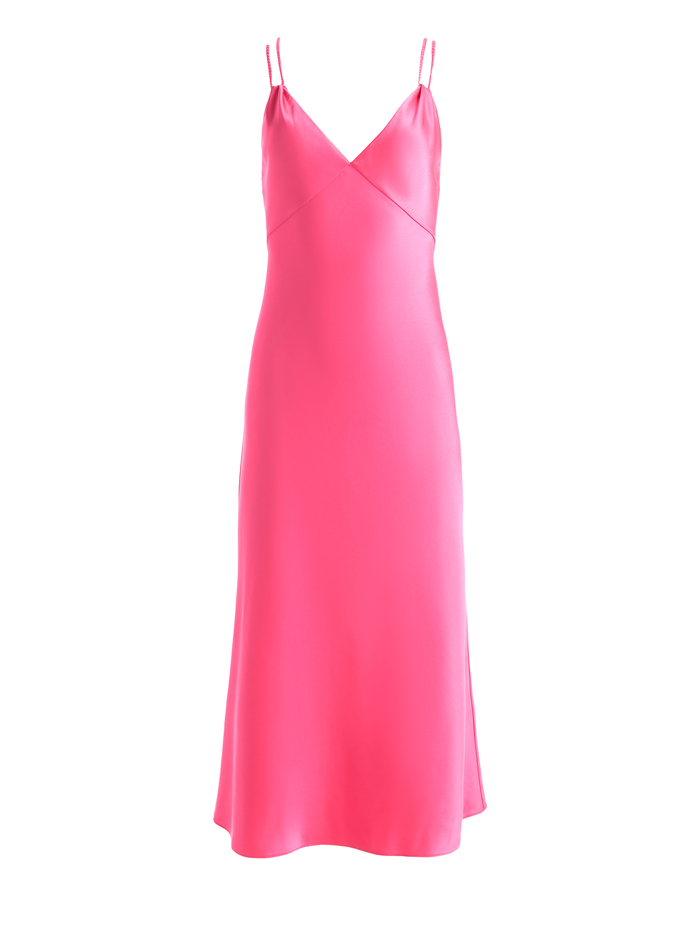 KIRO SLIP DRESS - WILD PINK image 6 - Alice And Olivia