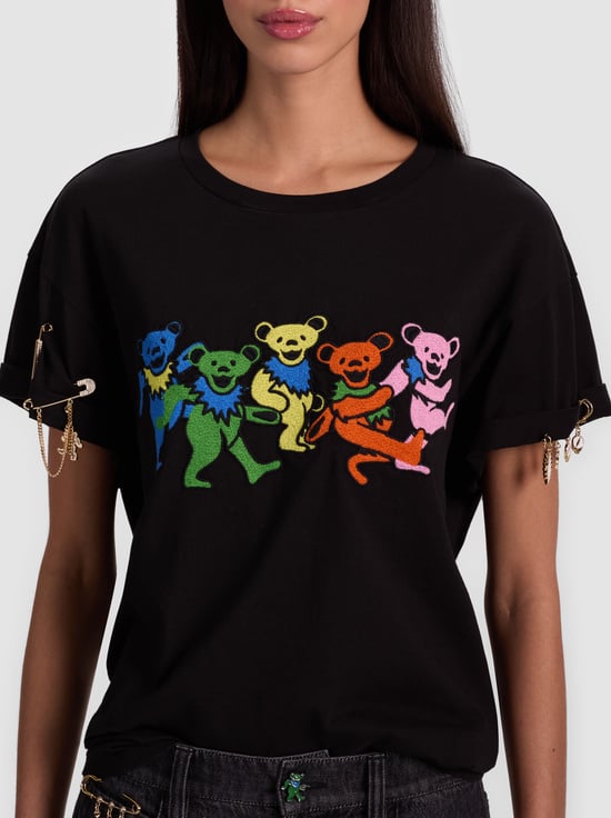 GRATEFUL BEARS BLACK-A+O X GRATEFUL DEAD EVAN TEE