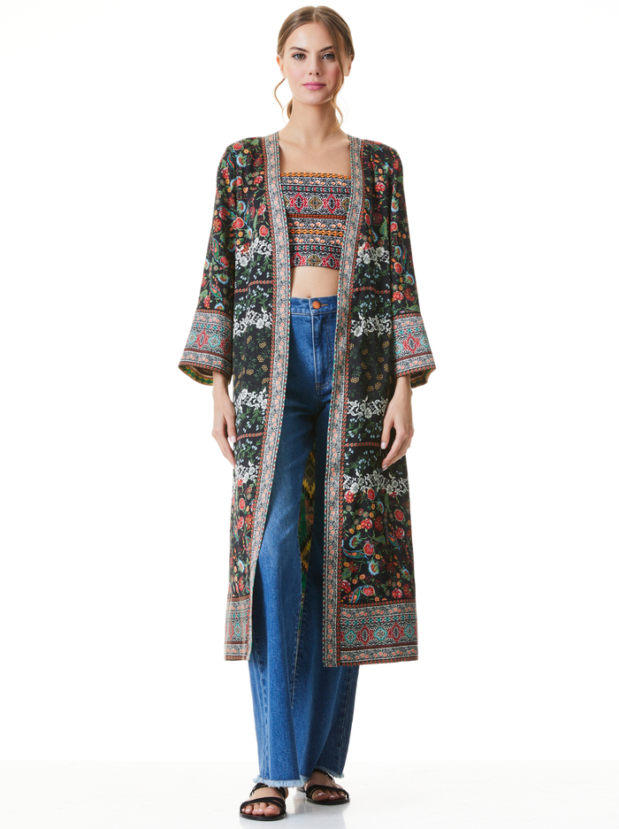 NESSA REVERSIBLE KIMONO  - PARADISE MULTI image 2 - ALICE + OLIVIA
