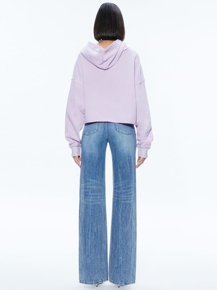 SUNNY BOXY CROPPED HOODIE - LAVENDER image 1 - Alice And Olivia