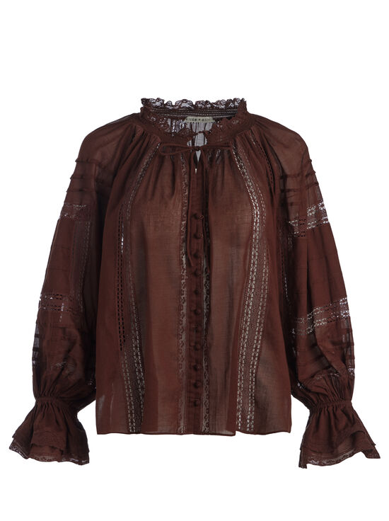 MOCHA-JOSEPHINE BLOUSE