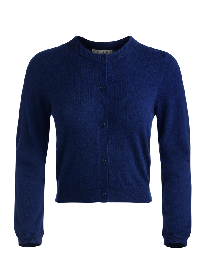 DOLLIE CASHMERE CARDIGAN - INDIGO image 5 - Alice And Olivia