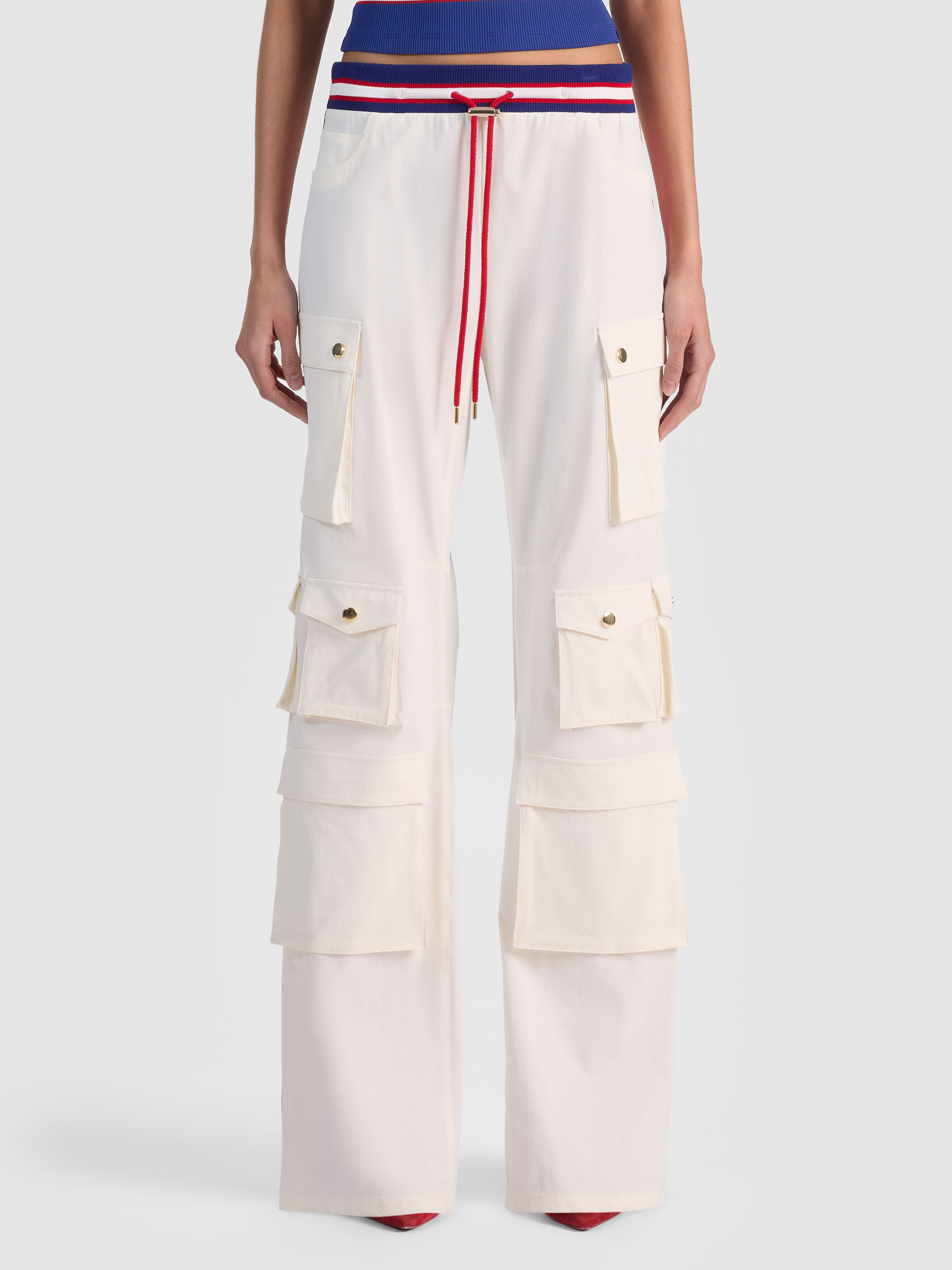 OJAI WIDE LEG PANT in BRIGHT RUBY | ALICE + OLIVIA