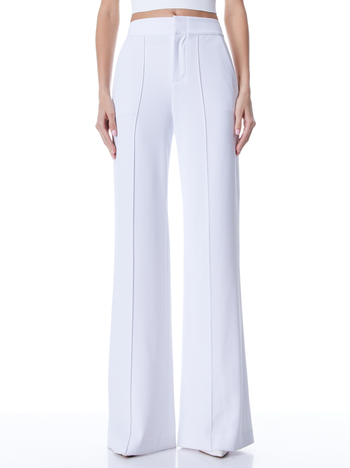 High-waisted trousers with logoed elastic waistband - Col. Grey